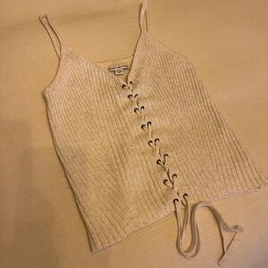 Women’s lace up tank top